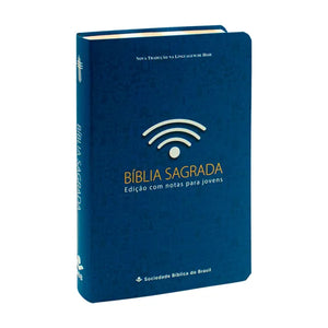 Bíblia Sagrada | Edição com Notas Para Jovens | NTLH | Capa Luxo Azul