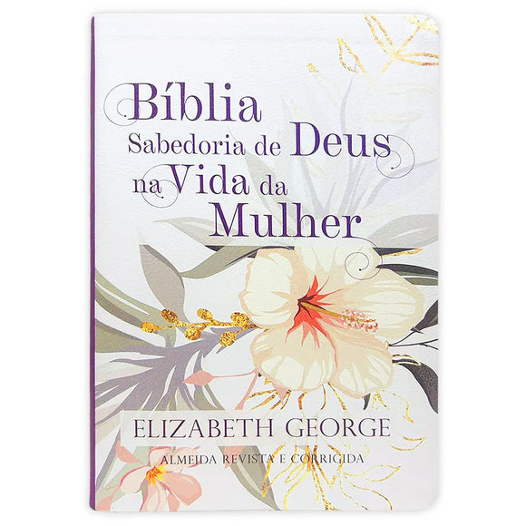 Bíblia Sabedoria de Deus na Vida da Mulher Média Luxo Floral