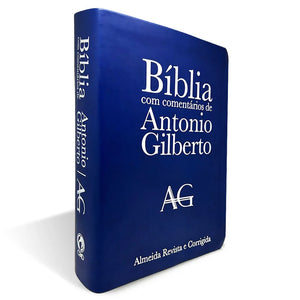 Bíblia com Comentários Antonio Gilberto | ARC | Letra Normal | Capa Azul