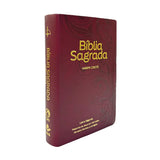 Bíblia Grande Harpa Cristã Luxo - Letra Gigante Floral Vinho