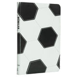 Bíblia Sagrada Slim Futebol | NVI | Capa Luxo Couro Soft Preto e Branco