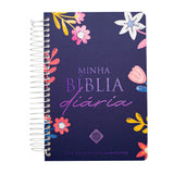 Minha Bíblia Diária Flores | NVI | Com Espaços Para Anotações | Capa Dura Azul
