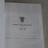 Bíblia de Estudo ACF | Letra Normal | Couro Soft Preta