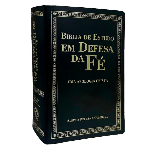 Bíblia de Estudo em Defesa da Fé | ARC | Luxo Preta