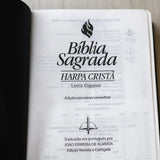 Bíblia Sagrada com Harpa Cristã | ARC | Letra Gigante | Capa Luxo Floral Preta