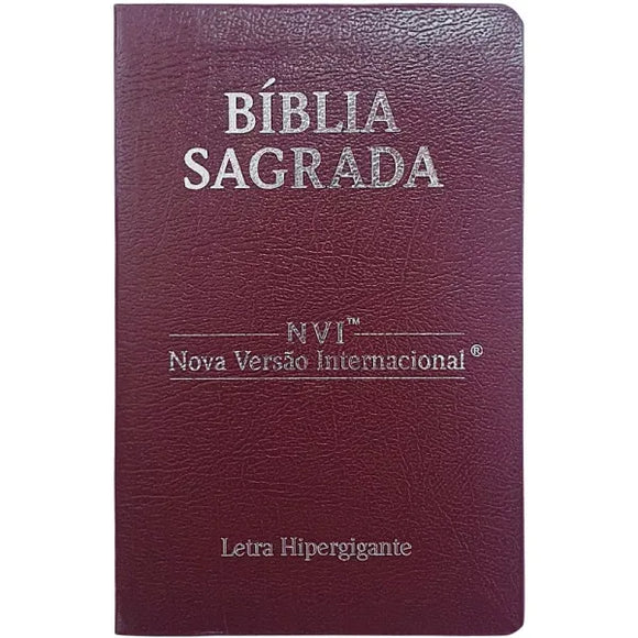 Bíblia Sagrada | NVI | Letra Hipergigante | Capa Cooverbook Bordô