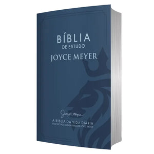 Bíblia de Estudos Joyce Meyer | NVI | Letra Normal | Capa Azul Leão