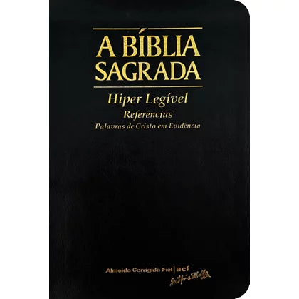 Bíblia Sagrada | ACF | Hiper Legível | Capa Luxo Preta