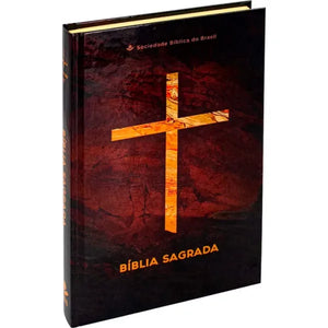 Bíblia Sagrada Cruz Mármore | ARC | Letra Normal | Capa Dura Evangelismo