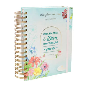 Planner Meu Plano com Deus | Coração Puro | Capa Dura Espiral