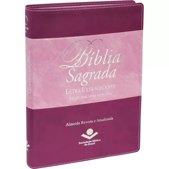 Bíblia Sagrada | Letra Extra Gigante | ARA | Uva e Rosa | c/ Índice