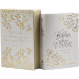A Bíblia da Mulher NAA Nova Edição | SBB | Bíblia da Mulher - capa branca, tulipa prata e ouro