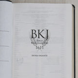 Bíblia King James Fiel 1611 | Extra Gigante | Capa Luxo Preta