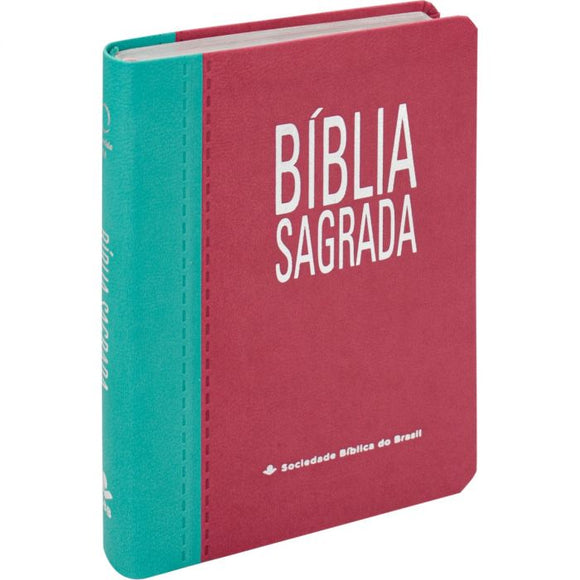 Bíblia Sagrada | ARA | Letra Gigante | Capa Turquesa e Pink C/ Índice