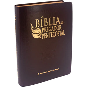 Bíblia do Pregador Pentecostal Média | ARC | Letra Normal | Capa Luxo Marrom