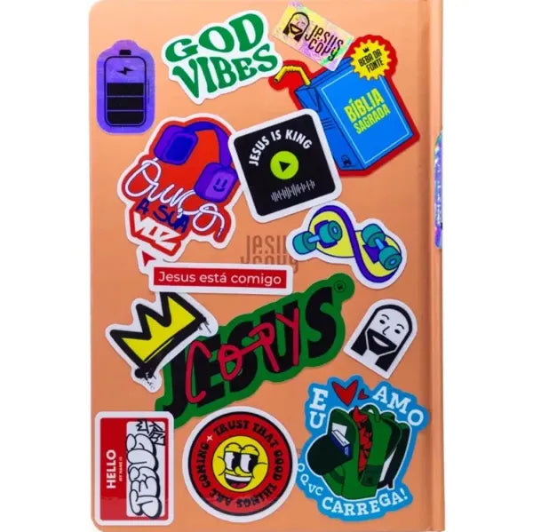Bíblia Jesus Copy Sticker | NVI | Letra Normal | Capa Dura