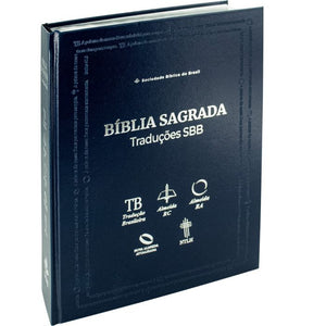 Bíblia Sagrada Traduções SBB | TB | ARC | ARA | NAA | NTLH | Letra Normal | Capa Dura Azul