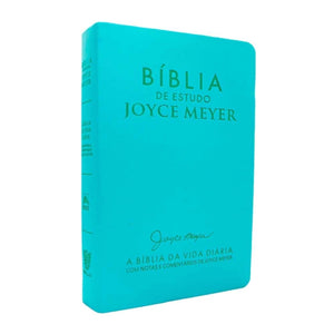 Bíblia De Estudo Joyce Meyer | NVI | Letra Média | Capa Azul Tifany