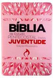 Bíblia de Estudo Pentecostal para Juventude | RC | Letra Normal | Brochura | Rosa