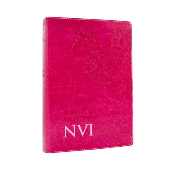 Bíblia de Estudo | NVI | Letra Normal | Capa Luxo Pink