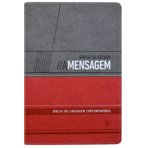 Bíblia de Estudo – A Mensagem | Letra Normal | Vermelha e Cinza