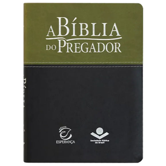 A Bíblia do Pregador | ARA | Letra Normal | Capa PU Verde e Preta