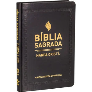 Bíblia Sagrada Slim com Harpa Cristã | ARC | Letra Normal | Preta