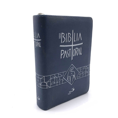Nova Bíblia Pastoral - Média - Zíper Azul