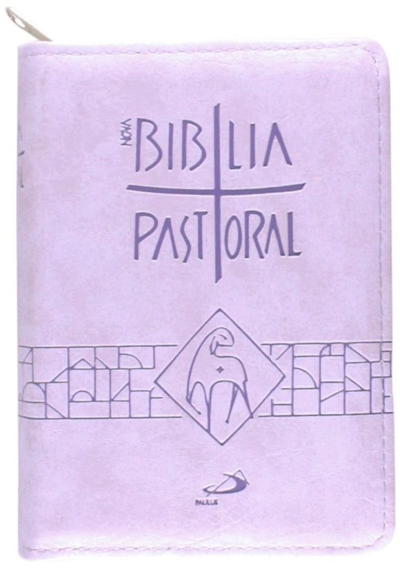 Nova Bíblia Pastoral - Média - Zíper Lilas