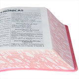 Bíblia Sagrada Media | Letra Grande | ARA | Capa Rosa Florida