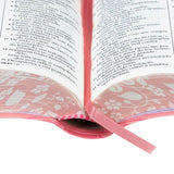 Bíblia Sagrada Media | Letra Grande | ARA | Capa Rosa Florida