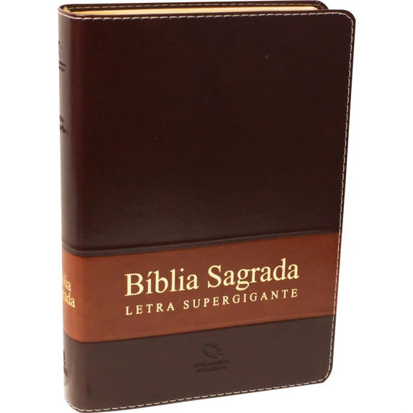 Biblia Sagrada NAA - Super Gigante - marrom - s/indice