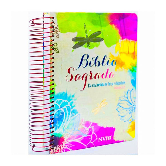 Bíblia Anote Espiral Ela está Vestida | NVI | Letra Normal | Com Espaço para Anotações