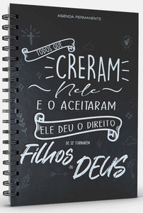 Agenda Permanente Lettering | Capa Dura Espiral