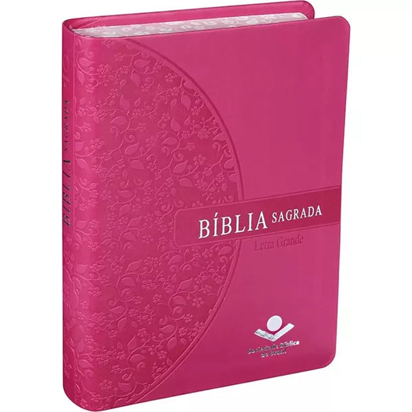 Bíblia Sagrada Media | Letra Grande | ARA | Capa Pink Florida