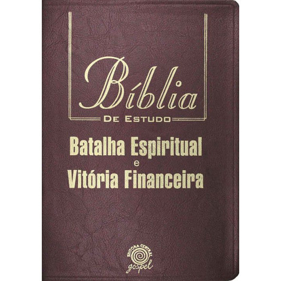 Bíblia de Estudo Batalha Espiritual e Vitória Financeira | NVI | Letra Grande | Luxo
