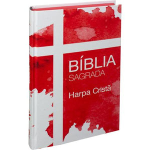 Bíblia Sagrada Cruz | ARC | Harpa Cristã | Capa Dura